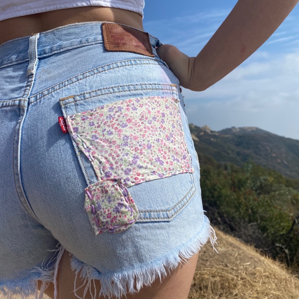 Vintage Patchwork Levi Shorts - image 3